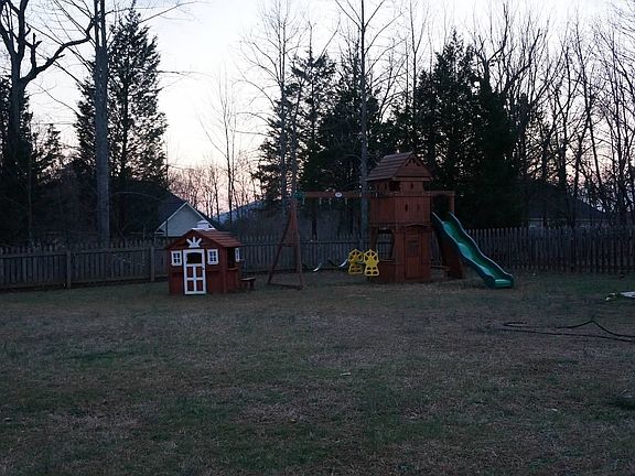 Fenced in backyard