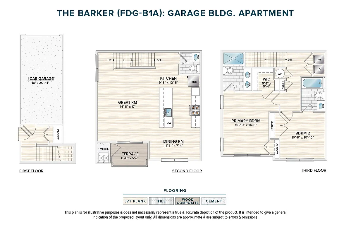 Floor plan The Barker with Garage (FDG-B1A)