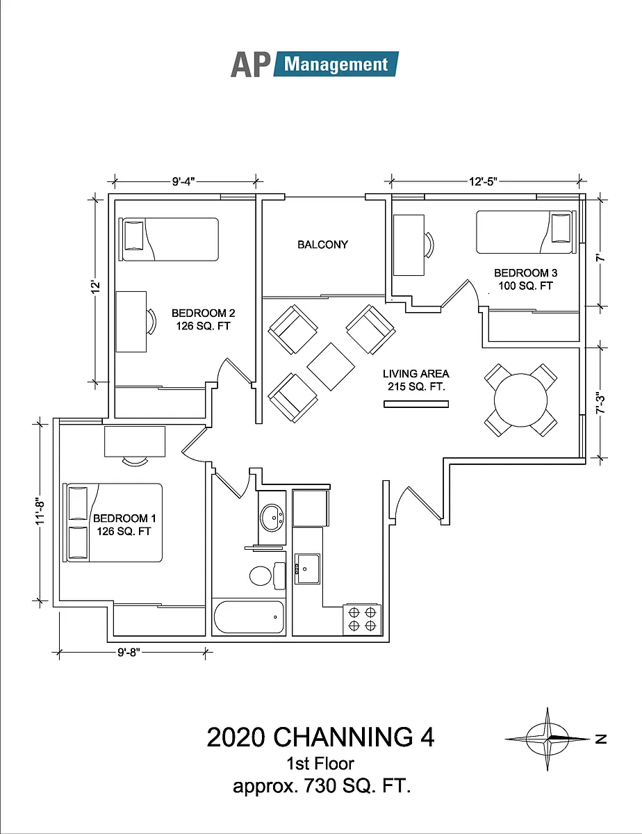 Floor plan 3-Bedroom plus Den