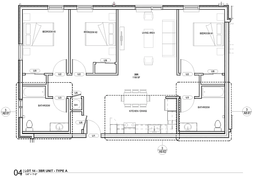 Floor plan 3-Bedroom