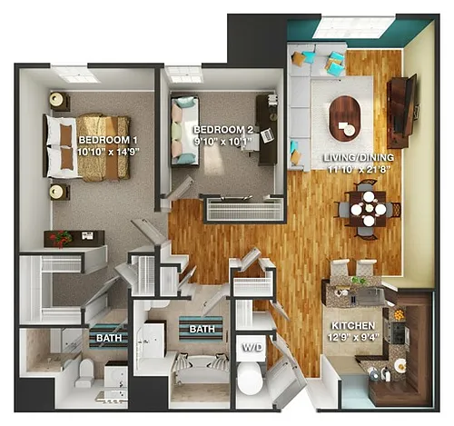 Floor plan Soho- 101 Roosevelt