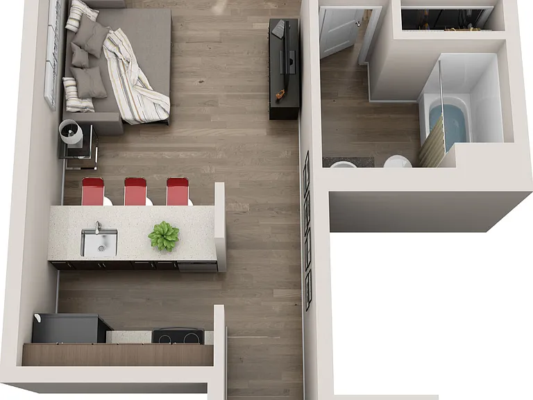 The Fillmore Center - The Marina - 1 Beds - 1 Baths - 523 Sq. ft.