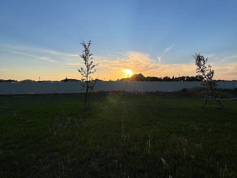 Backyard SunSet View from Living Room.