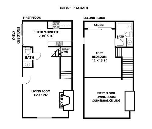 Floor plan The Aidan Townhome