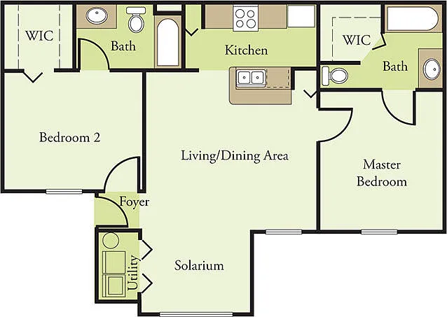 Floor plan B1 - Renovated
