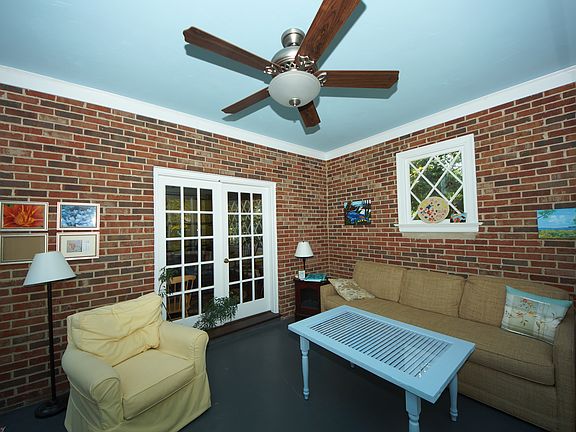 Exposed Brick in Sunroom