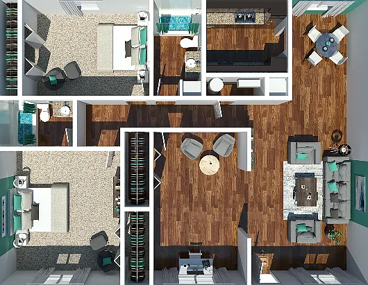 Two Bedroom | Two Bathroom Two Bedroom | Two Bathroom