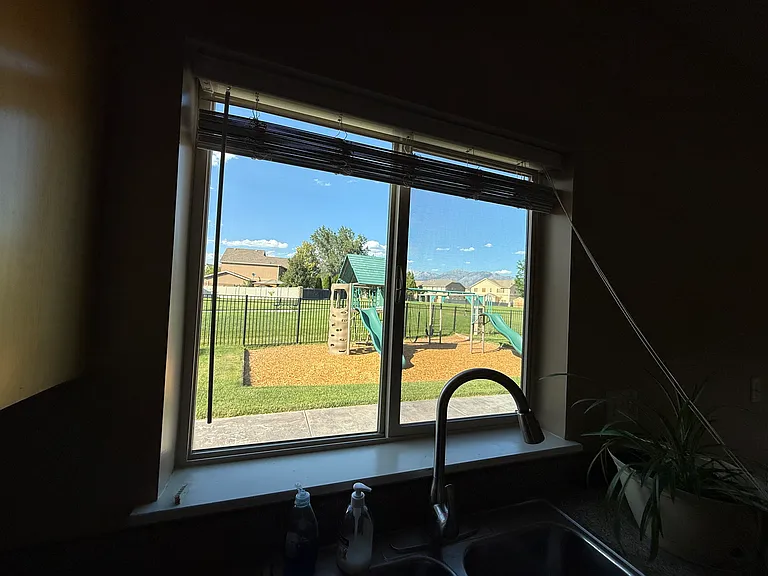 View to the Playground From the Kitchen Sink Window