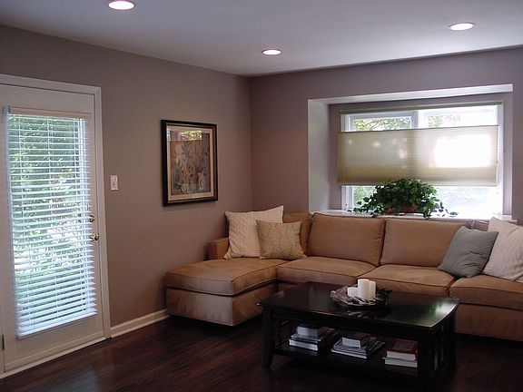 French doors lead to private back patio