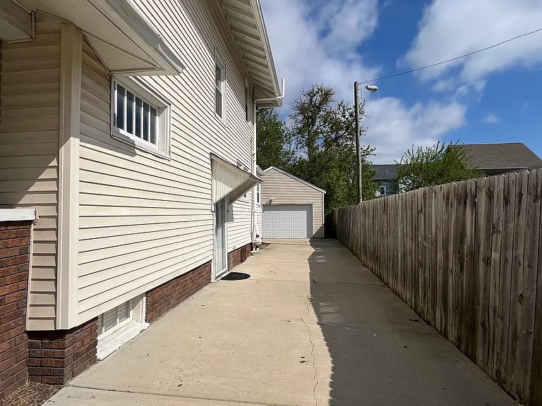 Driveway and side door entrance