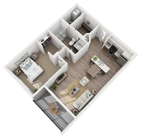 Floor plan Adagio - One Bedroom