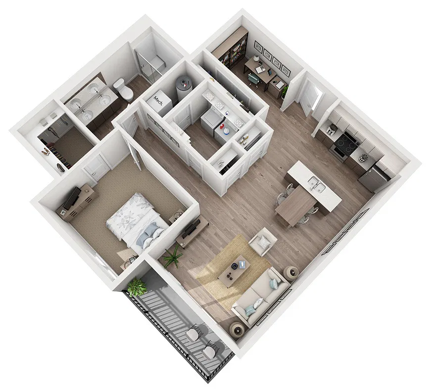 Floor plan Concerto - One Bedroom