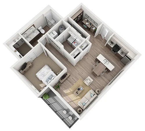 Floor plan Concerto - One Bedroom