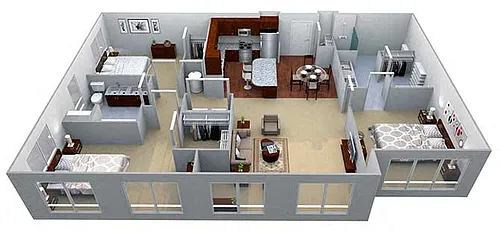 Floor plan C1 3 Bed/2 Bath