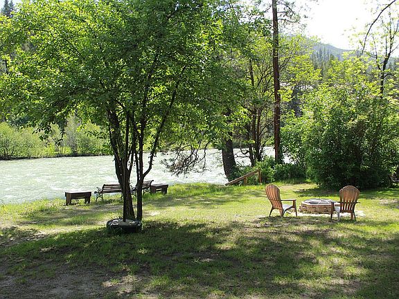 Fire Pit and River Frontage