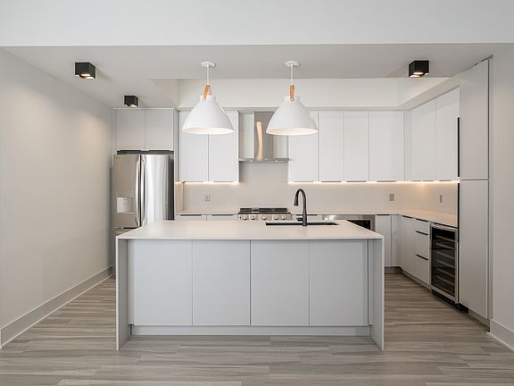 Custom cabinetry with undermount LED lighting