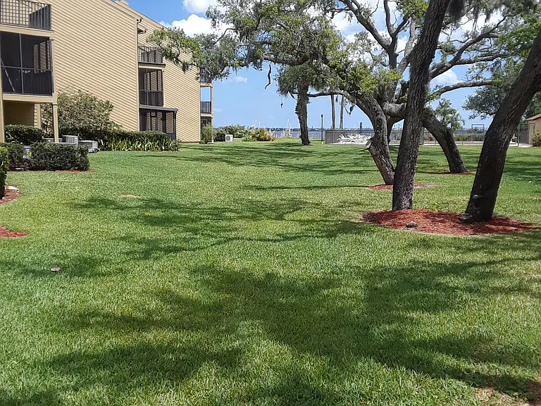 Greenspan with trees, pool and riverview