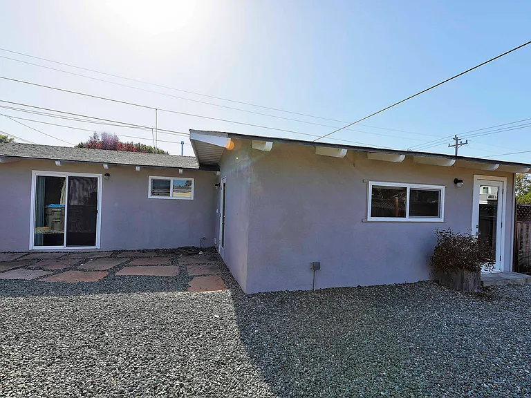 Backyard view of house