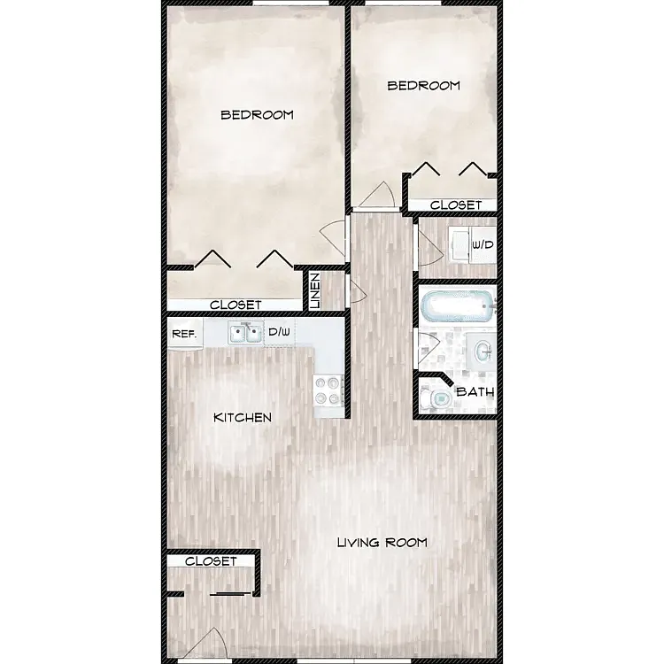 Floor plan Two Bed