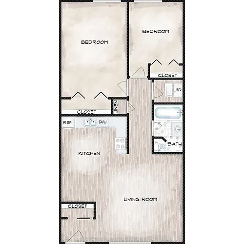 Floor plan Two Bed