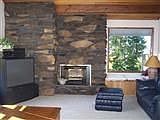 Floor to ceiling Fireplace