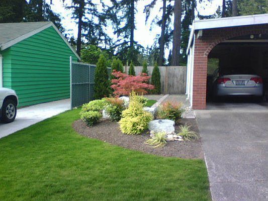 South west corner and garage
