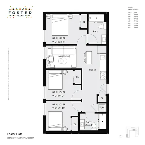 Floor plan 3 Bed 2 Bath - A