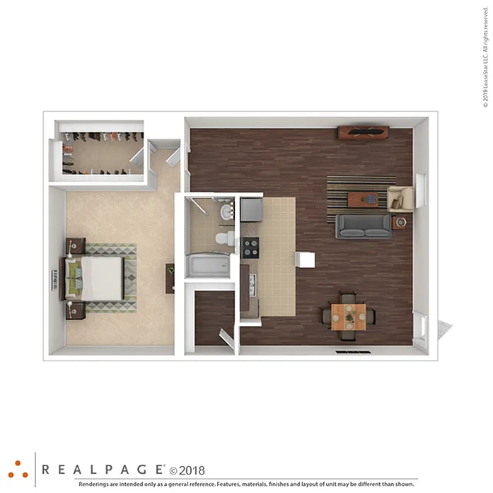 Floor plan 1B1Bg