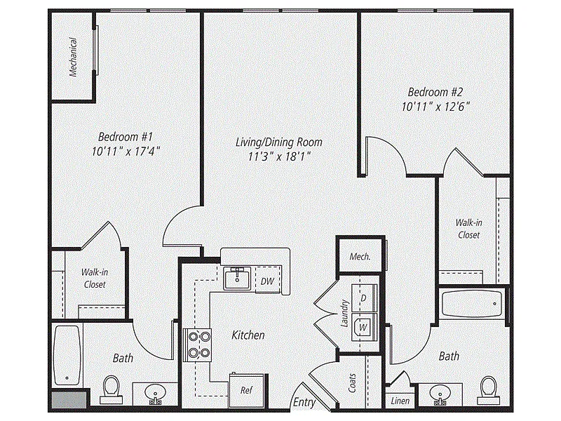 Floor plan B2.5 Renovated