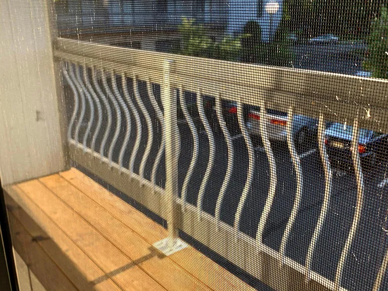 balcony from master bedroom (above garage)