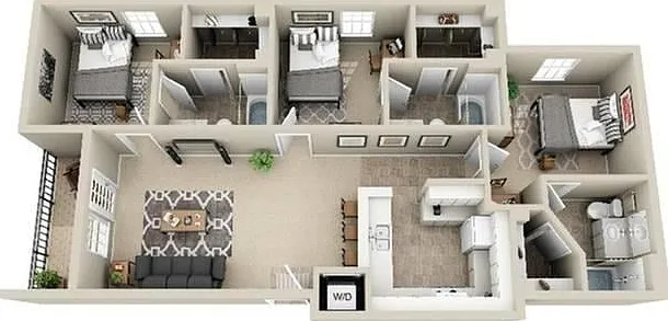 3BD/3BA Unfurnished Premium 3BD/3BA Unfurnished Premium