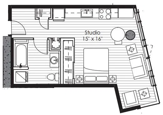 Floor plan Studio K