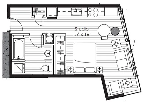Floor plan Studio K