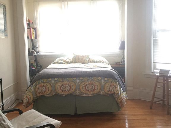 Bedroom looks west and has a walk-in closet.