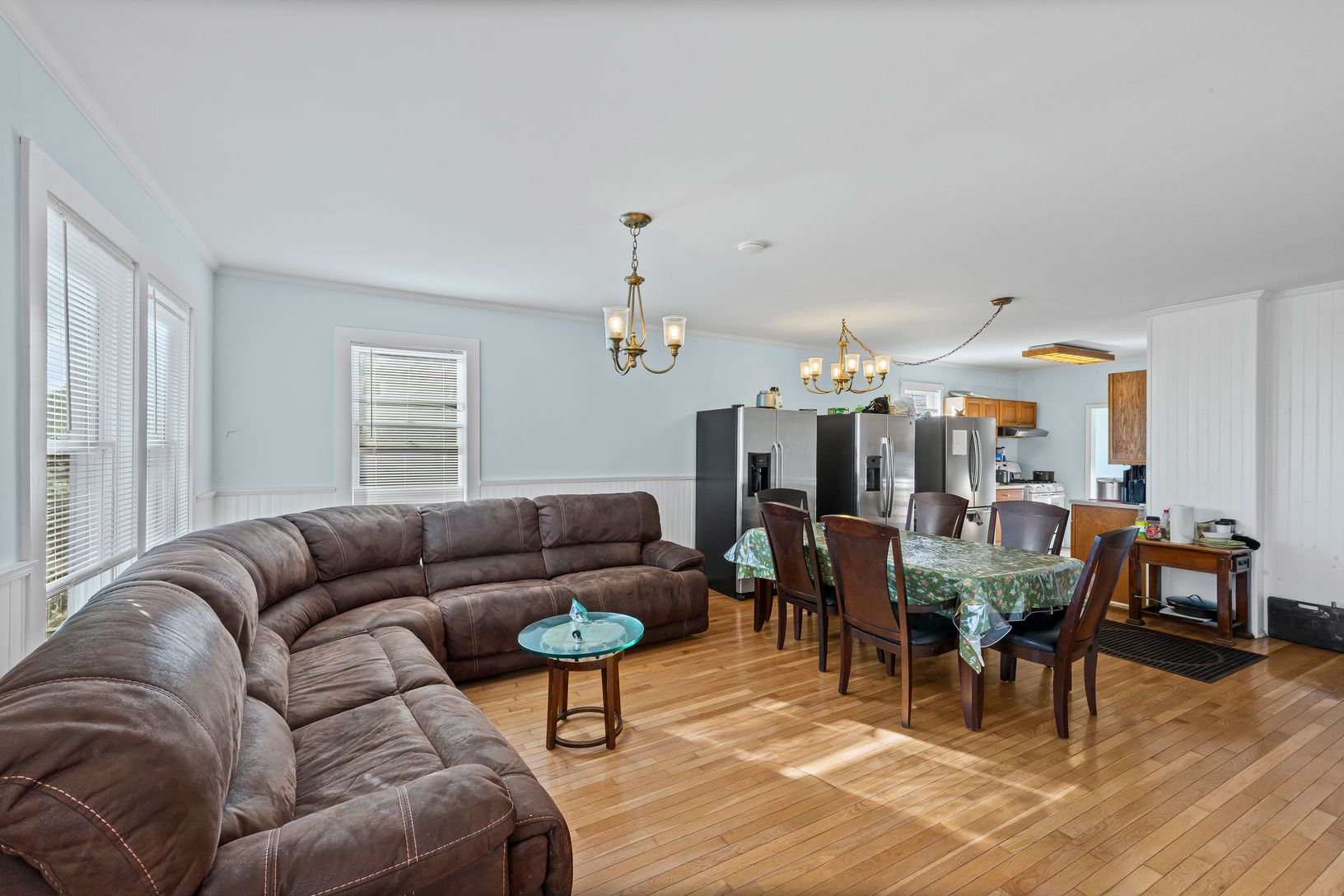 Open living/dining room