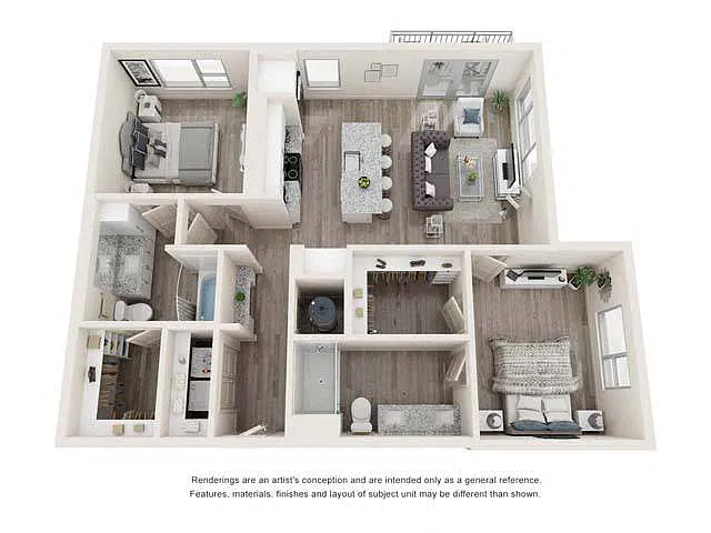 Floor plan Two-Bedroom (B2)