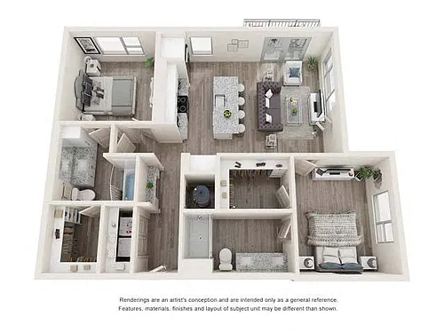 Floor plan Two-Bedroom (B2)