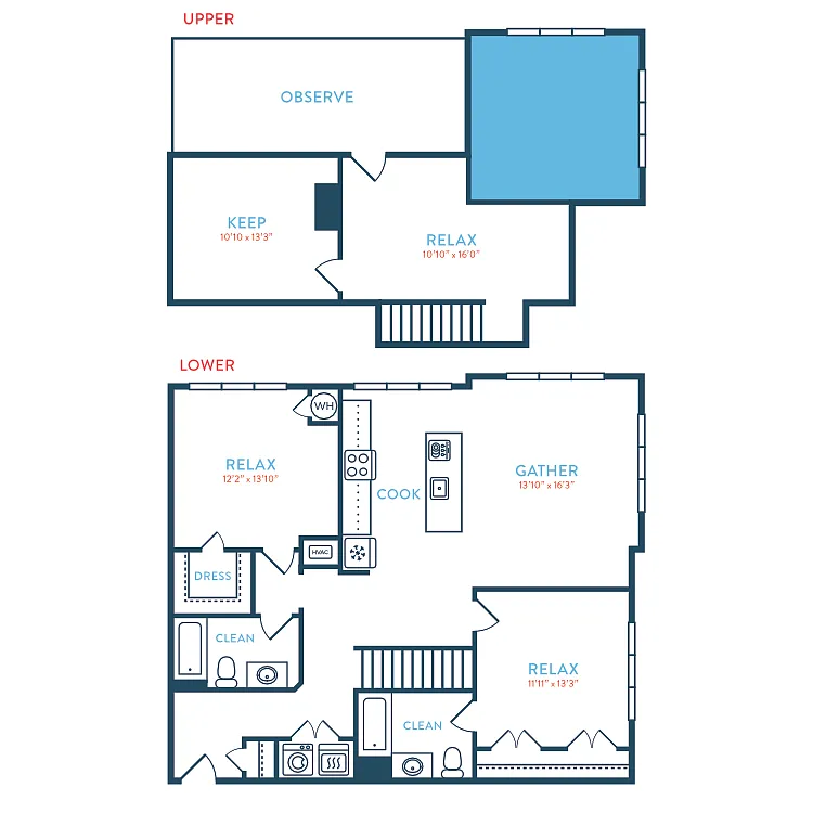 Floor plan 1539 Berkeley B6 Loft
