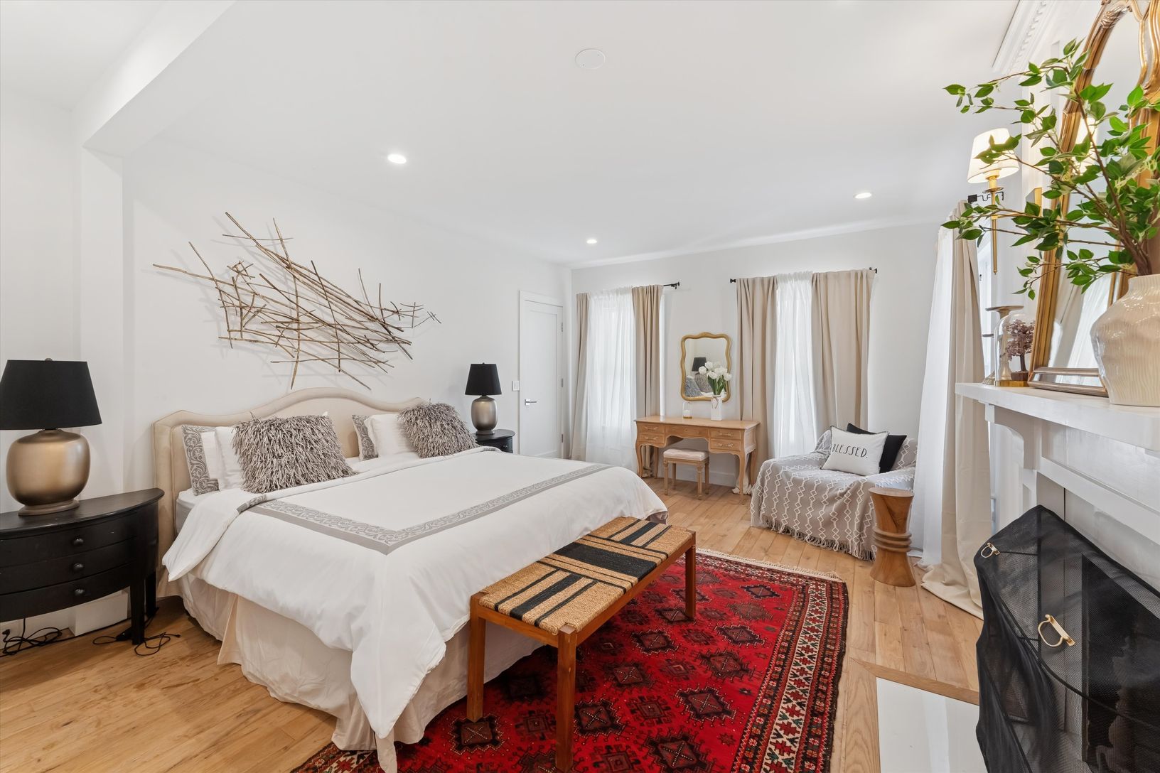 Primary Bedroom with King Bed & Fireplace