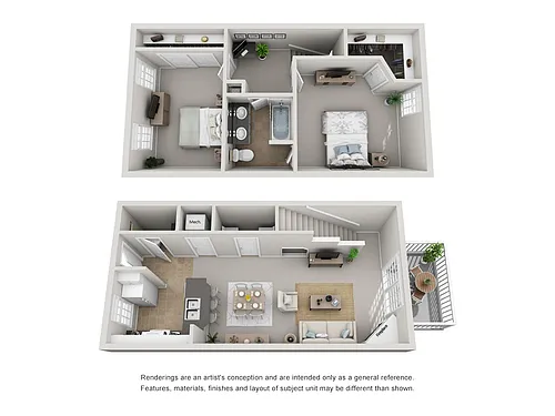 Floor plan 2 Bedroom Townhouse