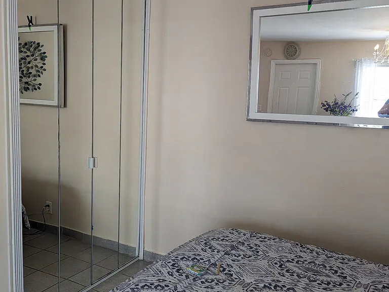 Tall clothes with mirror folding door