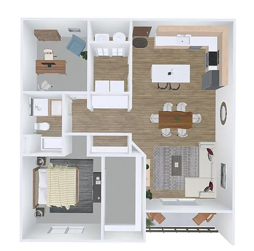 Floor plan 1x1 Den