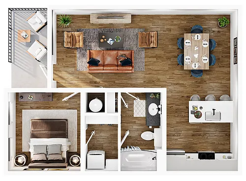 Floor plan Limestone-1C