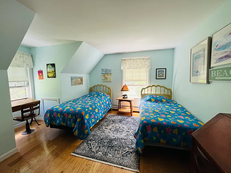 Second floor bedroom with two twins
