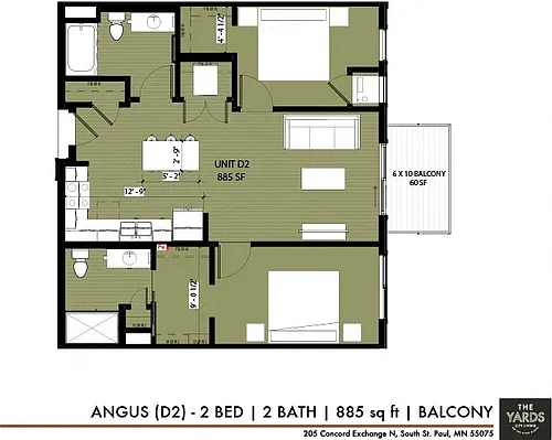Floor plan The Yards - Angus (D2)