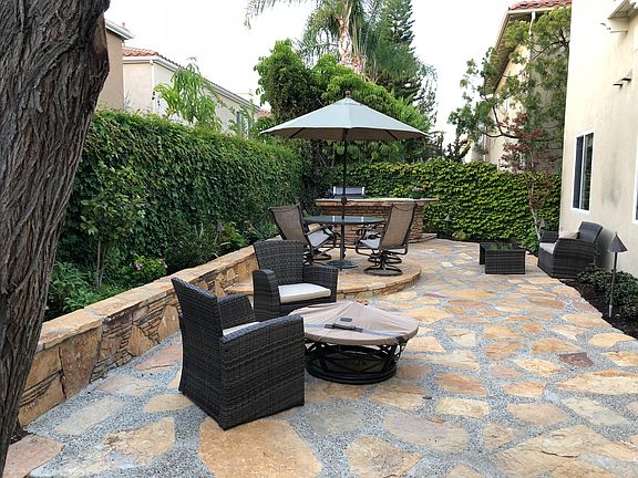 Built-in BBQ. Natural stone