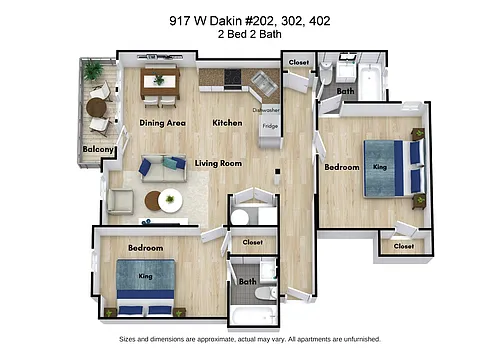 Floor plan 2 Bed