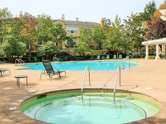 Spa (front) and pool (back)