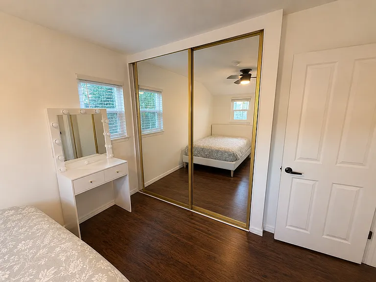 Primary bedroom with closet