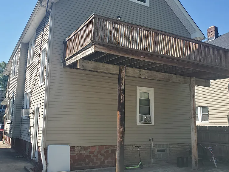Back deck for second floor off kitchen